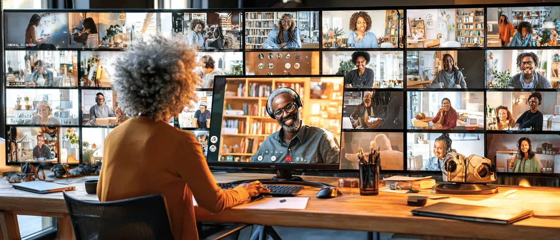 A small-group virtual learning session